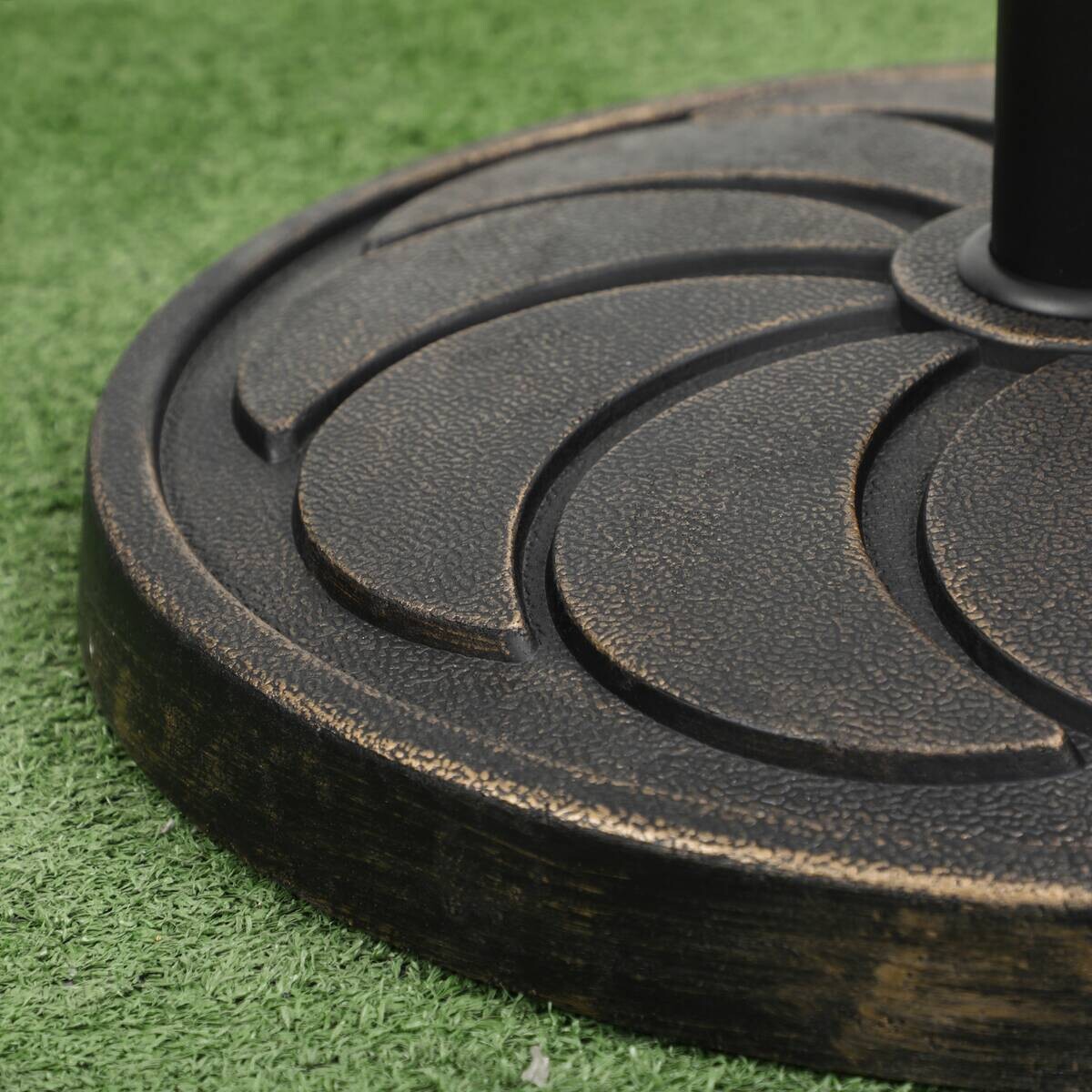 Outsunny Schirmständer bronze Polypropylen B/H/L: ca. 53,5x53,5x33 cm