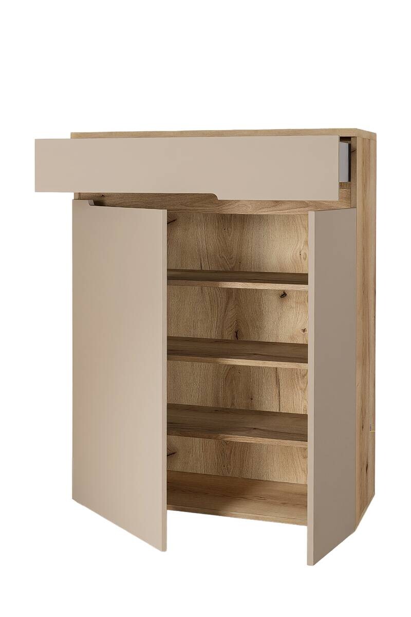 Schuhkommode Fargo Eiche Cashmere B/H/T: ca. 80x107x38 cm