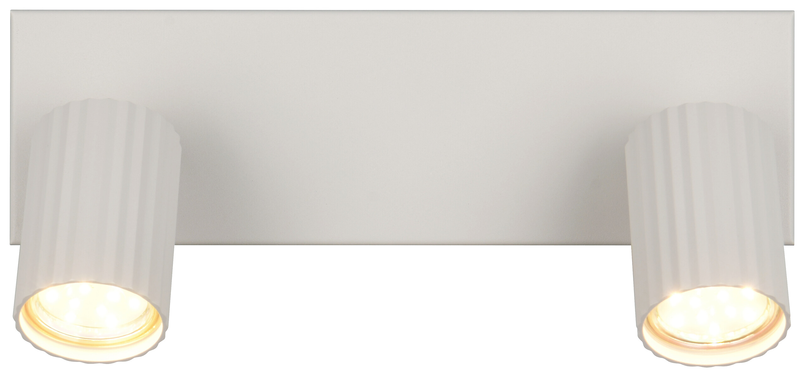 Reality Leuchten Spots Soka grau Metall B/H/L: ca. 30x14,5x9 cm GU10 2 Brennstellen