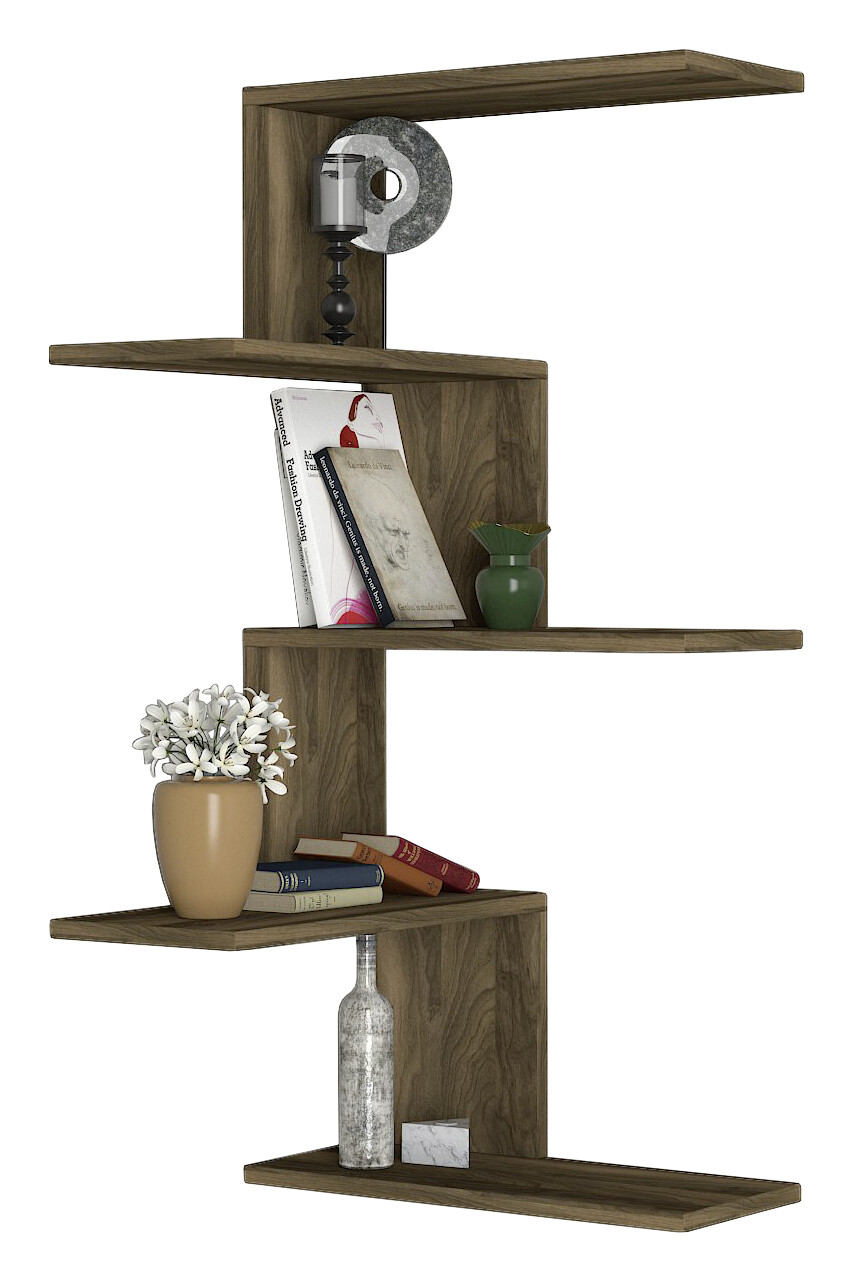 Wandregal Caniko walnuss Nachbildung B/H/T: ca. 51,5x109x22 cm Wandregal Caniko walnuss Nachbildung B/H/T: ca. 51,5x109x22 cm