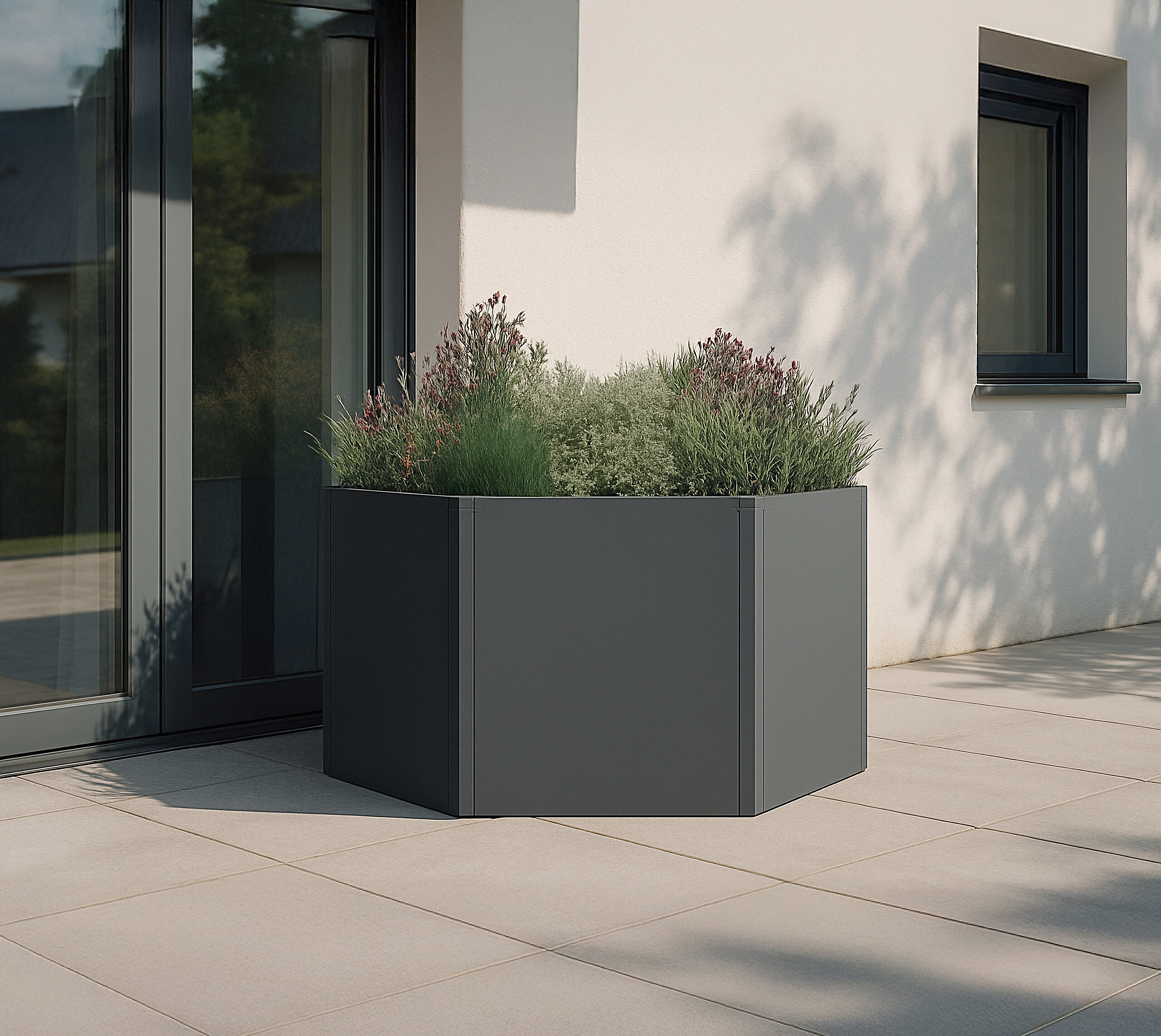 Westmann Hochbeet Varia anthrazit Metall B/H/L: ca. 100x52x100 cm