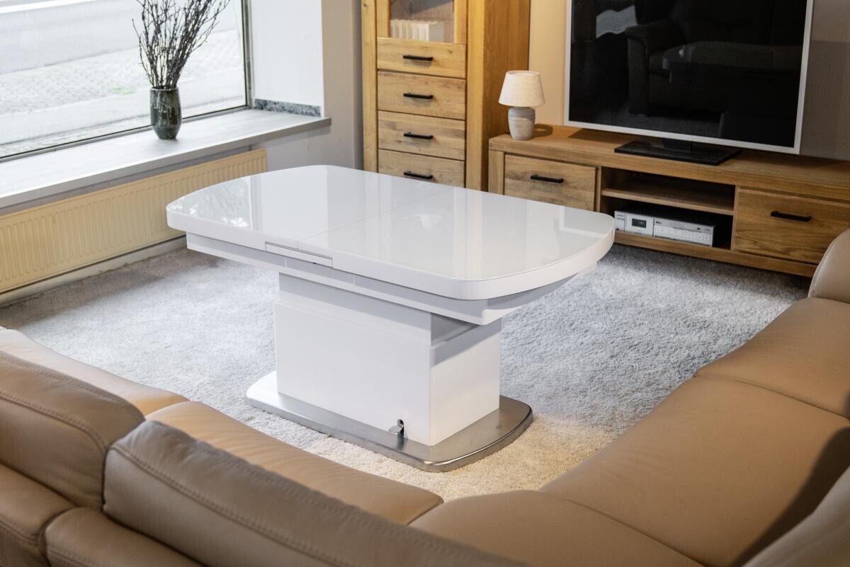 Couchtisch Levi weiß MDF B/H/T: ca. 135x50x75 cm