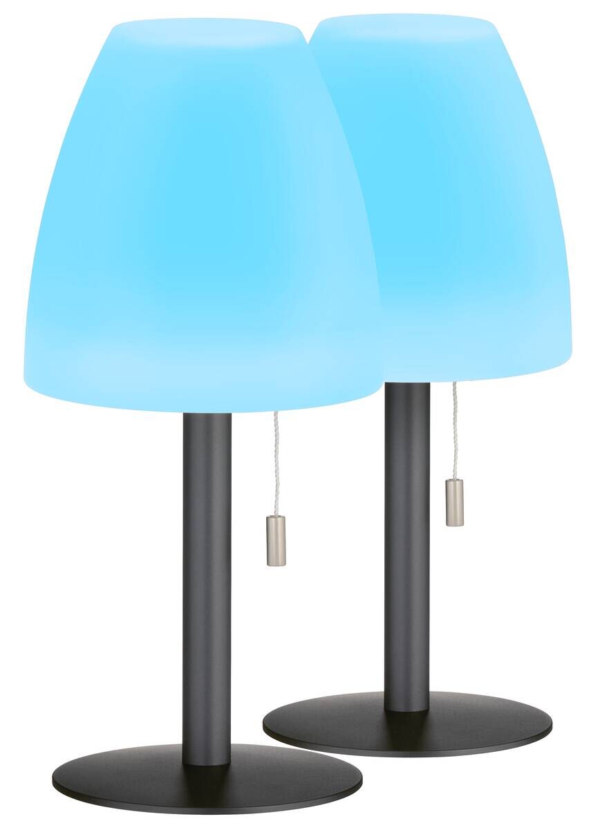 easy! by FHL Tischleuchte 850247 Fiumara anthrazit weiß Metall Kunststoff H/D: ca. 30x14 cm 1 Brennstellen