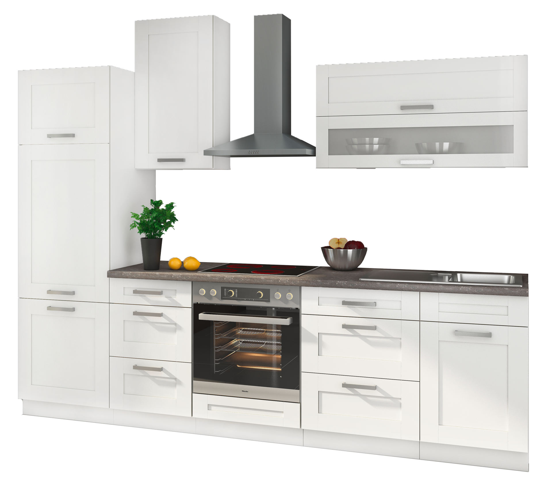 Küchenblock Move weiß matt B/H/T: ca. 280x230x60 cm