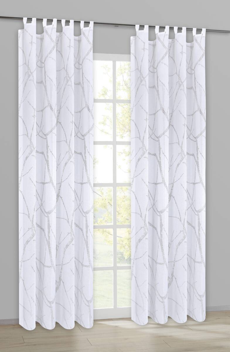 Happy Home Schlaufenvorhang Wood weiß B/L: ca. 140x245 cm