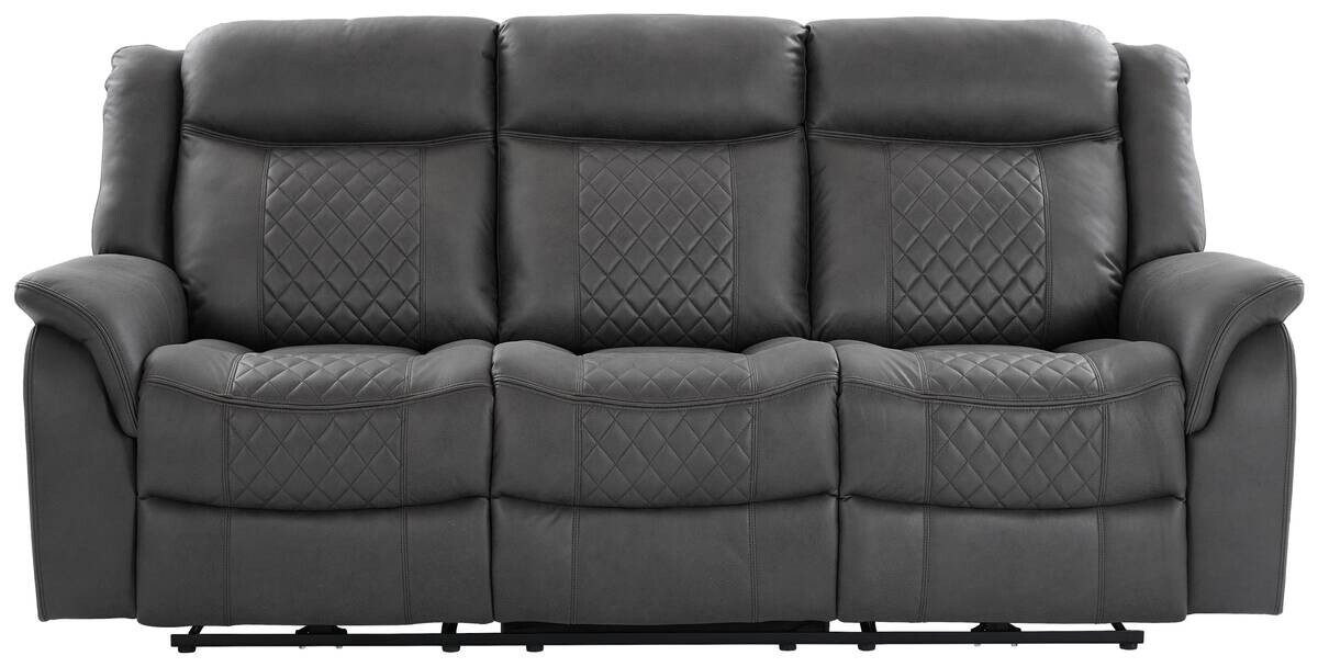 Sofa Pedro grau Microfaser B/H/T: ca. 220x108x94 cm