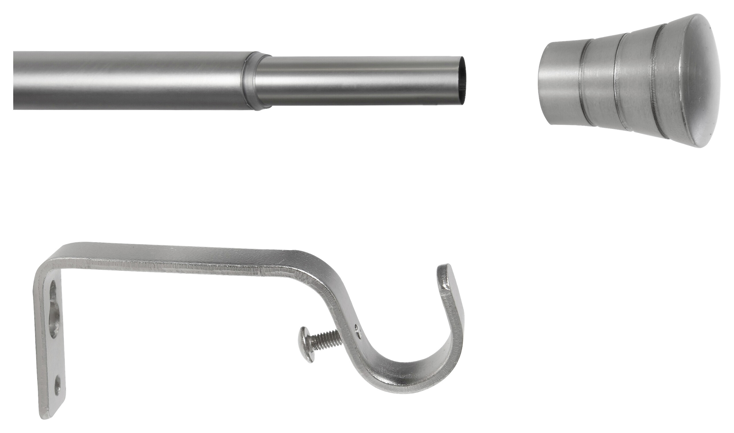 ondeco Stilgarnituren habito_rillmino Edelstahloptik Metall ausziehbar von ca. 120 bis 210 cm 1.0 Läufe