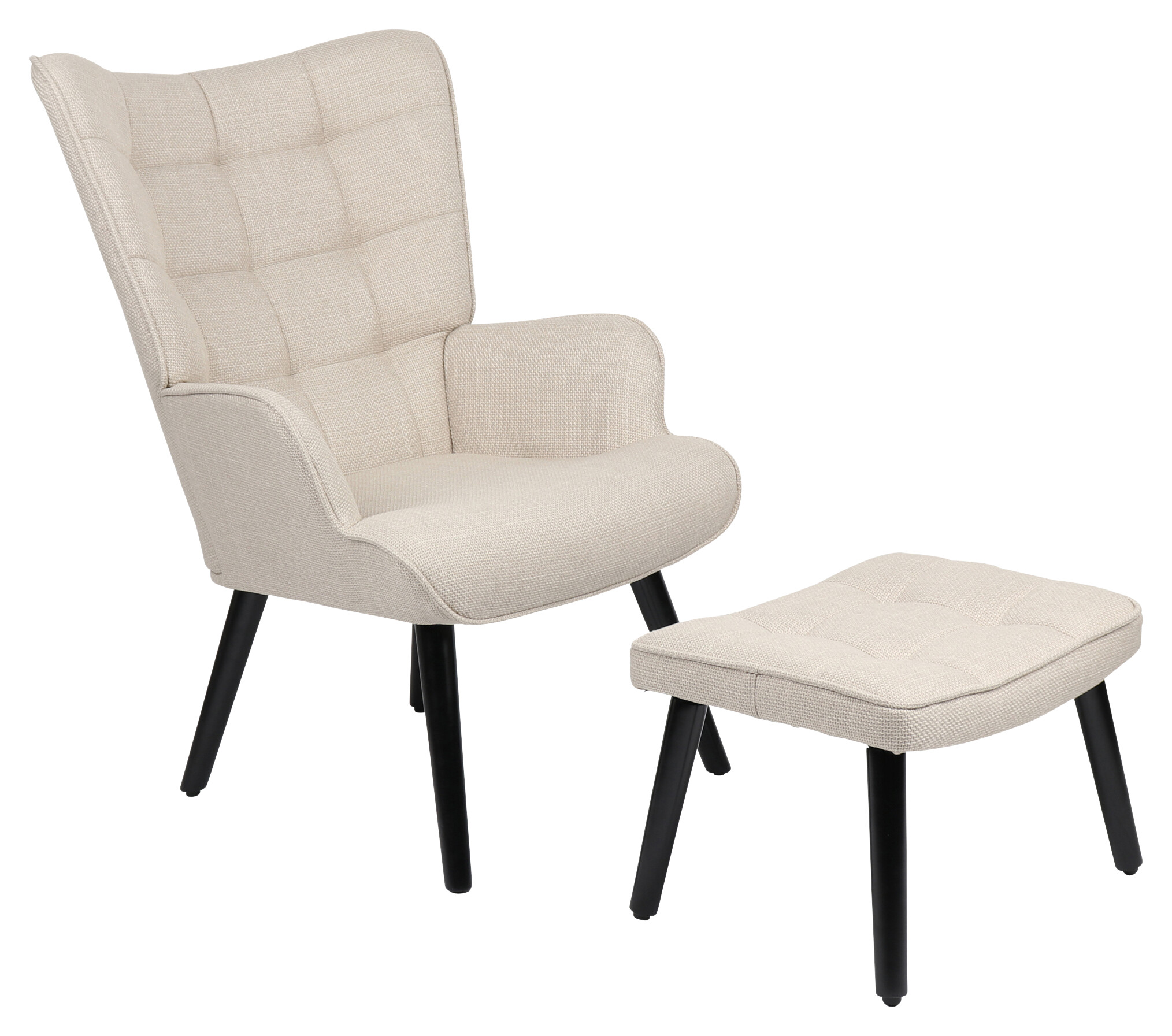 Sessel Paros beige Webstoff B/H/T: ca. 68x97x75 cm