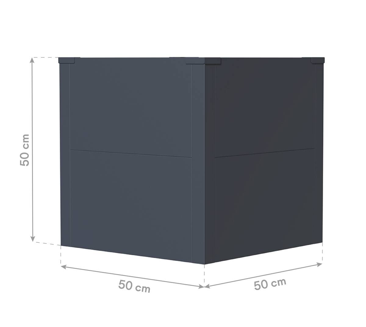 Westmann Pflanzkasten Talus anthrazit Metall B/H/L: ca. 50x50x50 cm