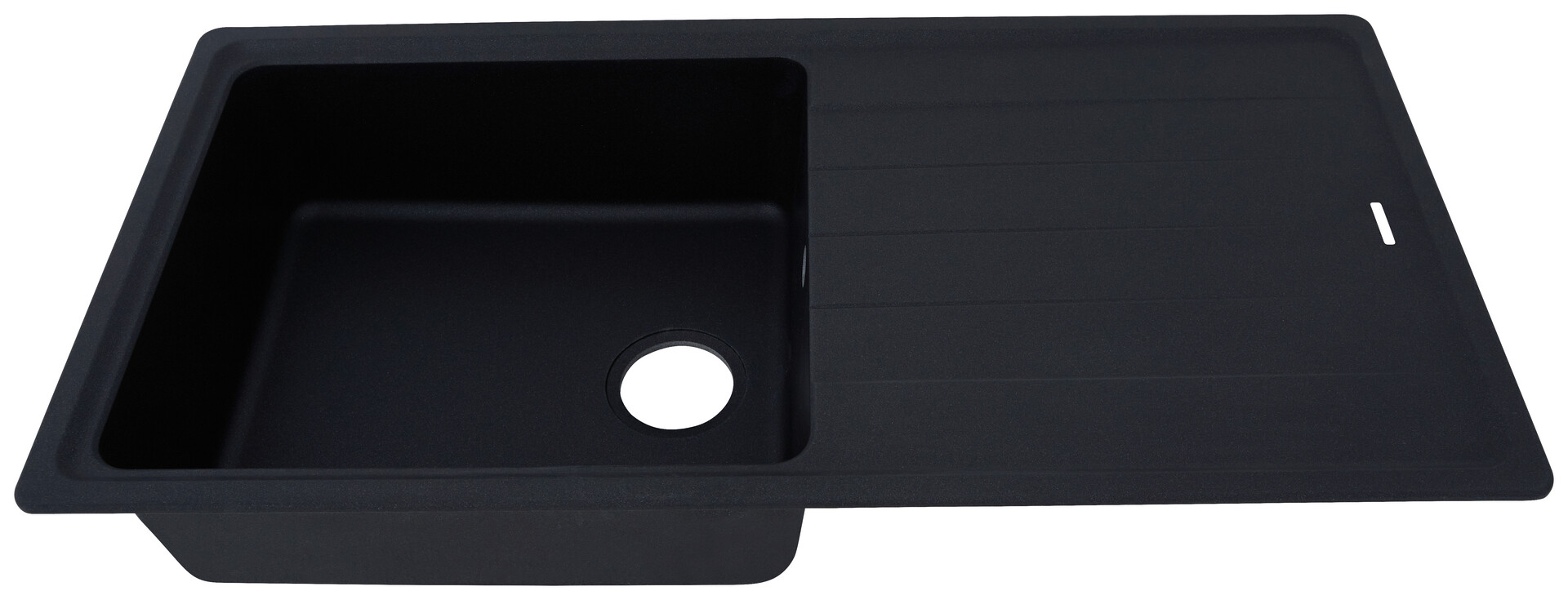 Respekta Einbauspüle Columbia 100 x 50 S schwarz Granitverbundmaterial B/H/T: ca. 100x18,5x50 cm
