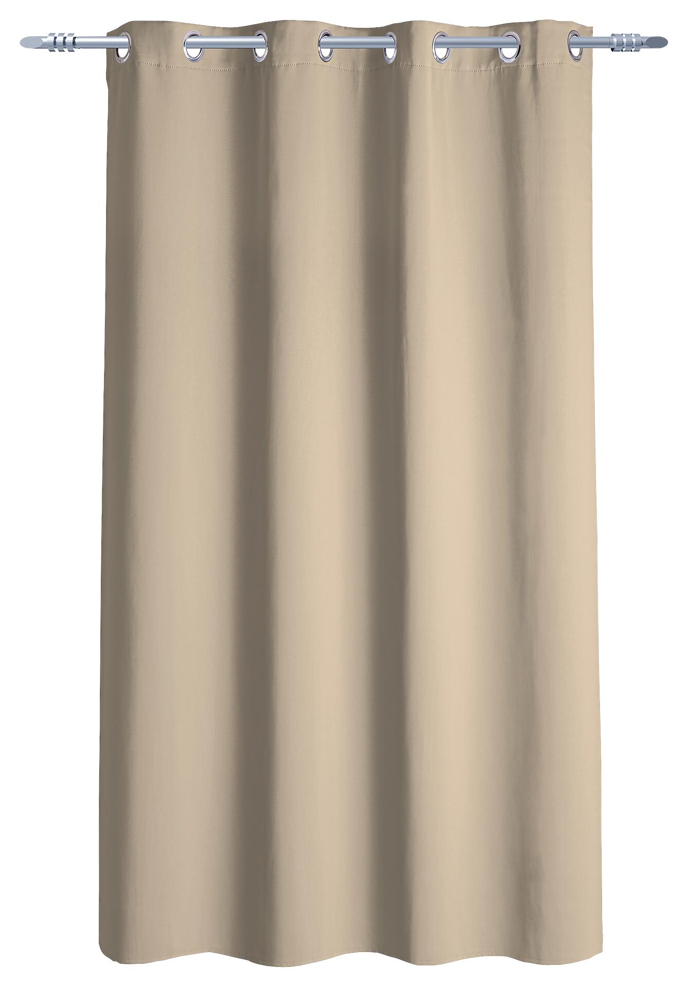 Ösenvorhang Verona sand B/L: ca. 140x175 cm