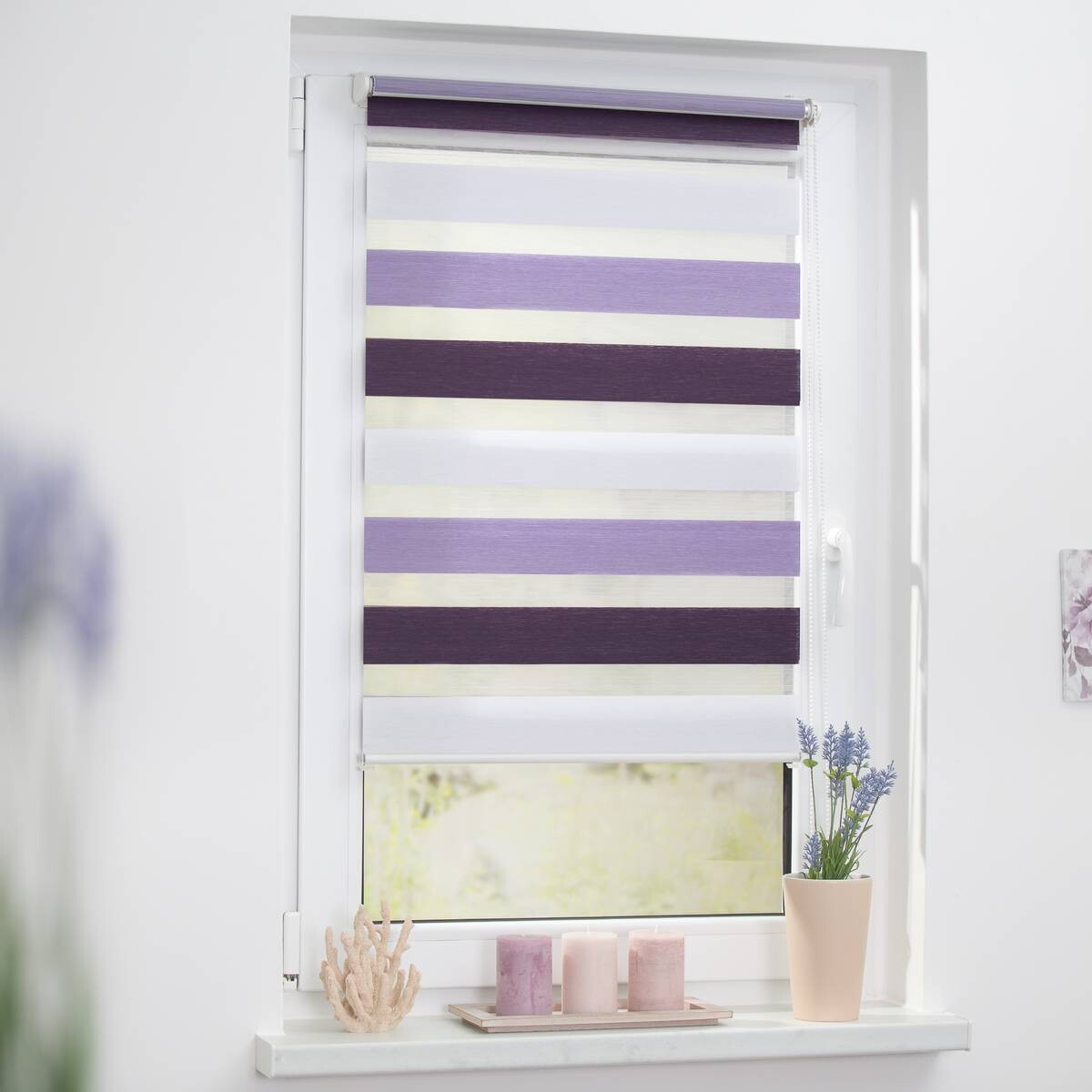 LICHTBLICK Doppelrollo Duo lila B/L: ca. 90x150 cm