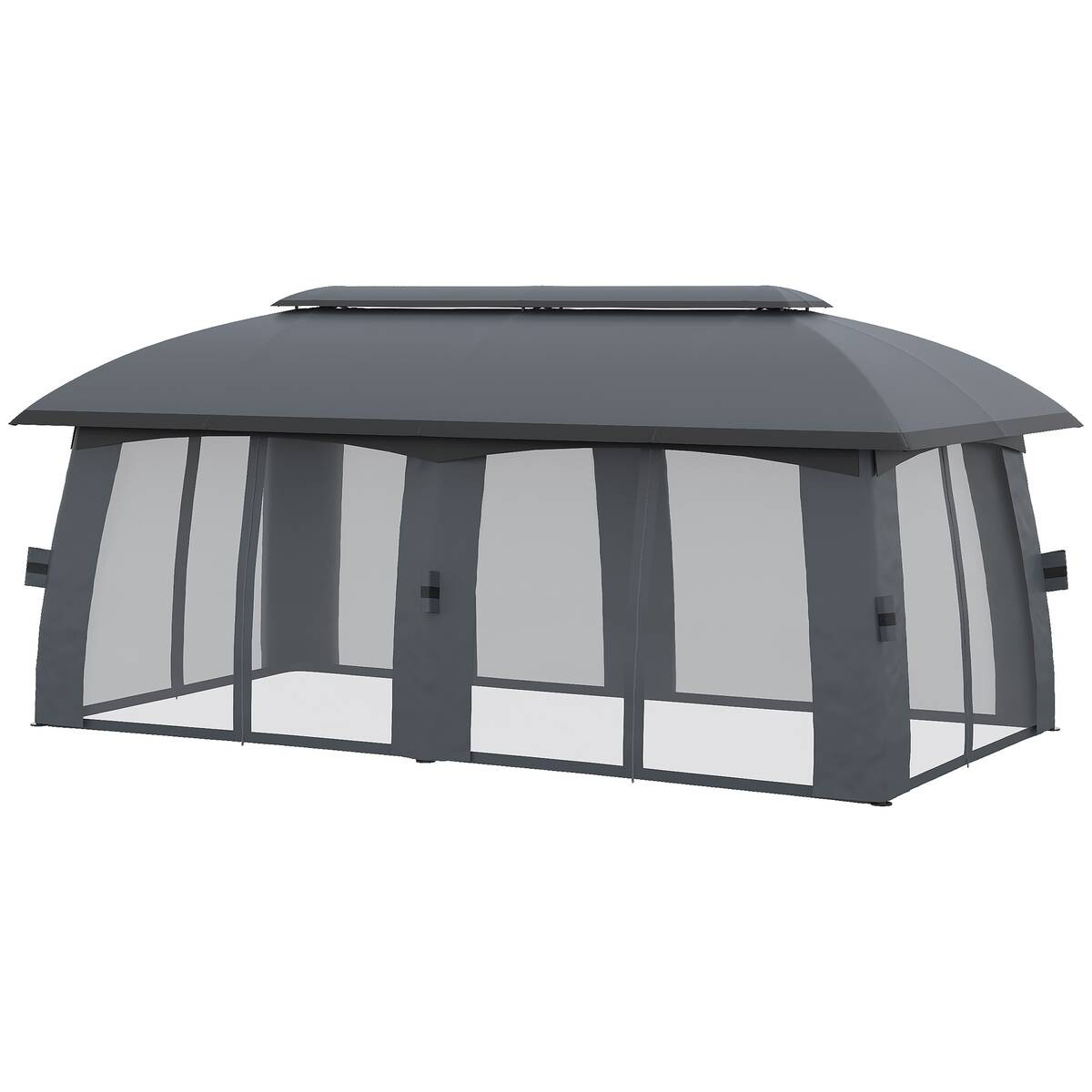 Outsunny Pavillon dunkelgrau Nylon B/H/L: ca. 600x278x300 cm