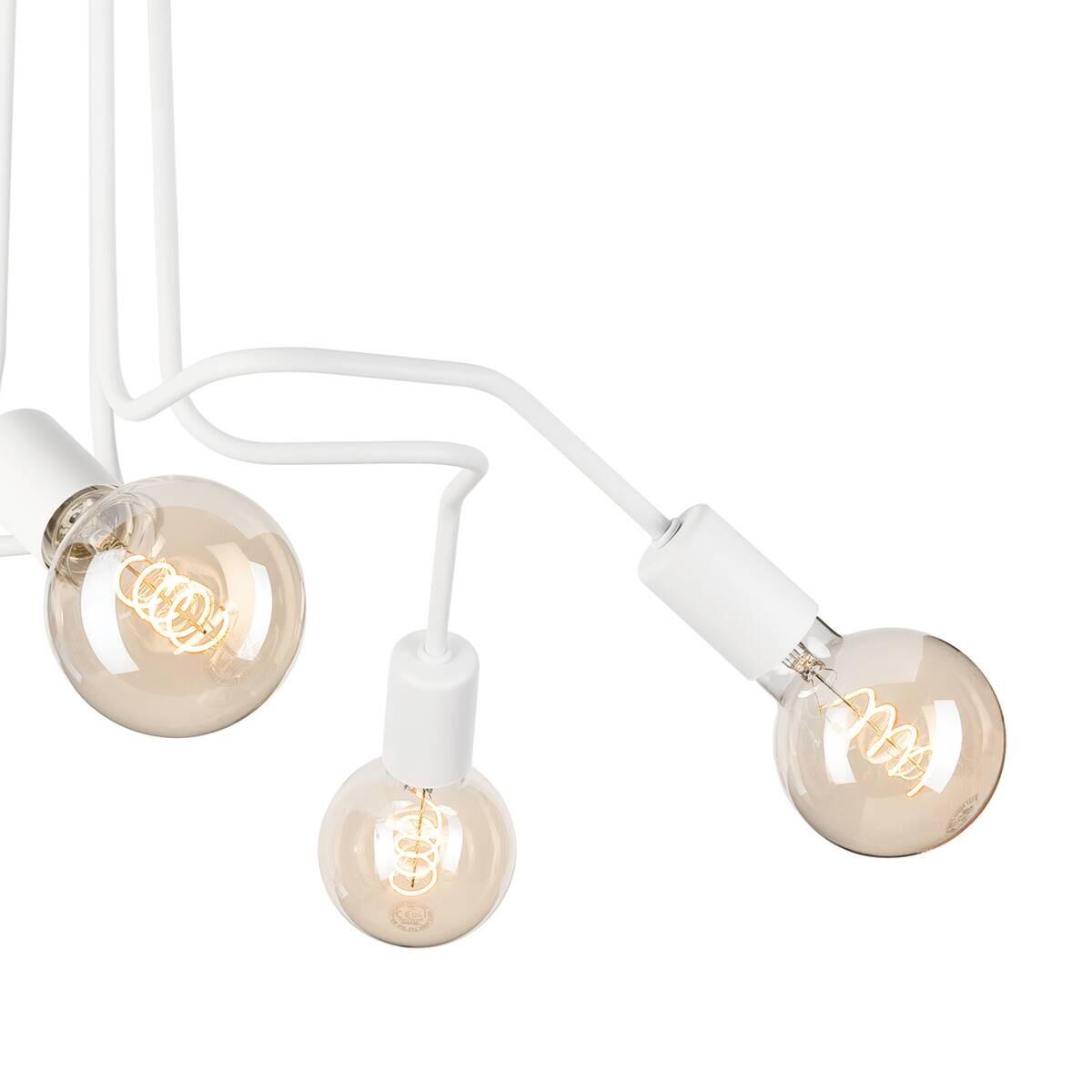 Lamkur Deckenleuchte Domino weiß Stahl H/L: ca. 40x59 cm E27 5 Brennstellen