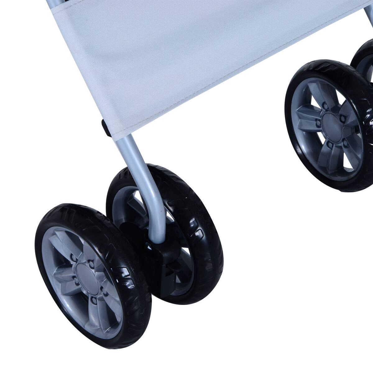 PawHut Hundewagen grau Polyester-Mischgewebe B/H/L: ca. 36x52x55 cm