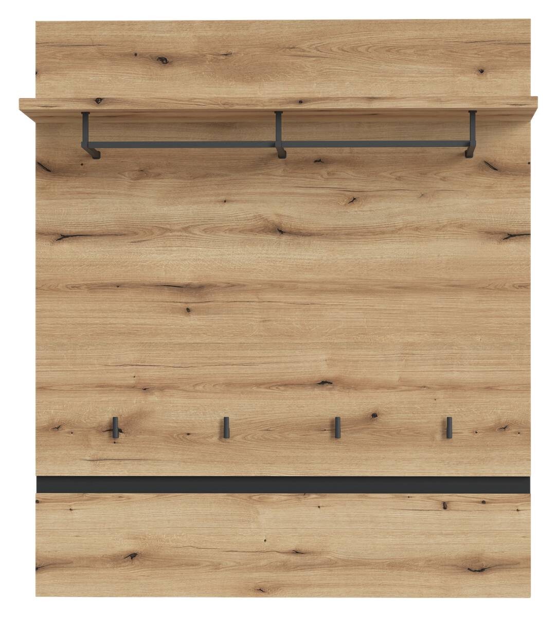 Garderobenpaneel Corte Eiche Evoke Coast Nachbildung anthrazit B/H/T: ca. 100x117x29 cm Garderobenpaneel Corte Eiche Evoke Coast Nachbildung anthrazit B/H/T: ca. 100x117x29 cm