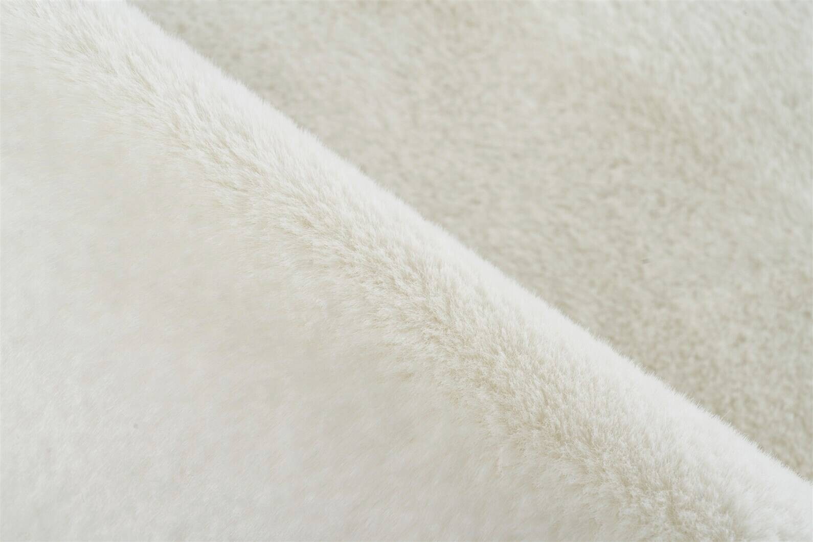 Kayoom Kurzflorteppich Badematte Rabbit Light 625 weiß B/H/L: ca. 50x2,4x90 cm