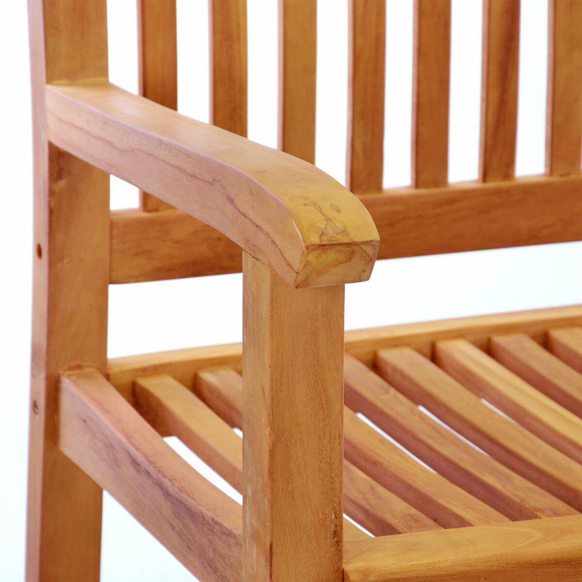 VCM Gartenbank braun Teakholz B/H/L: ca. 60x90x180 cm