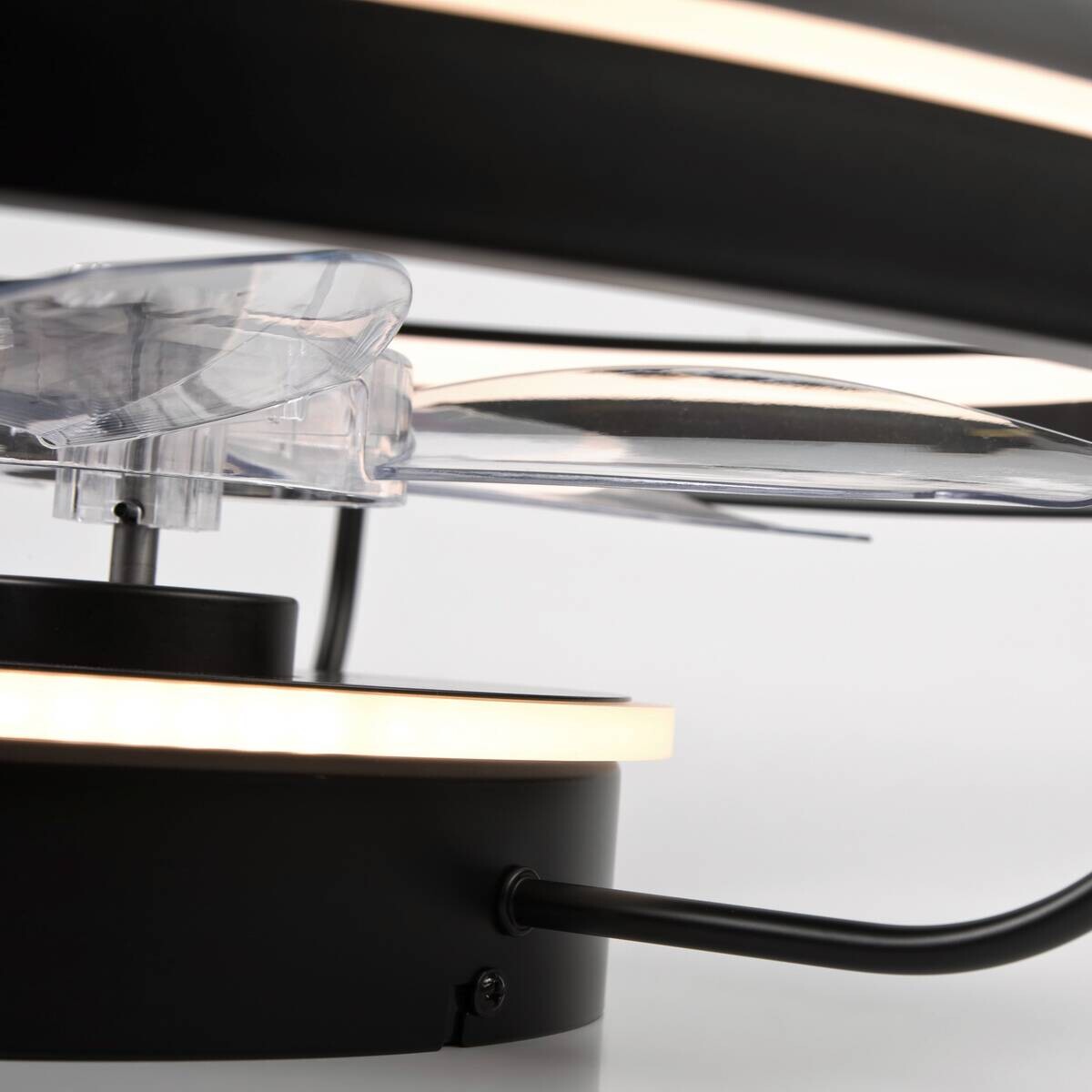 Lamkur LED-Deckenventilator Falco schwarz H/L: ca. 17x50 cm max. 40 W