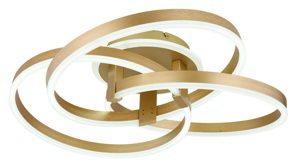 GLOBO Deckenleuchte gold Acryl Aluminium Metall B/H/T: ca. 57,5x20x60 cm 1 Brennstellen