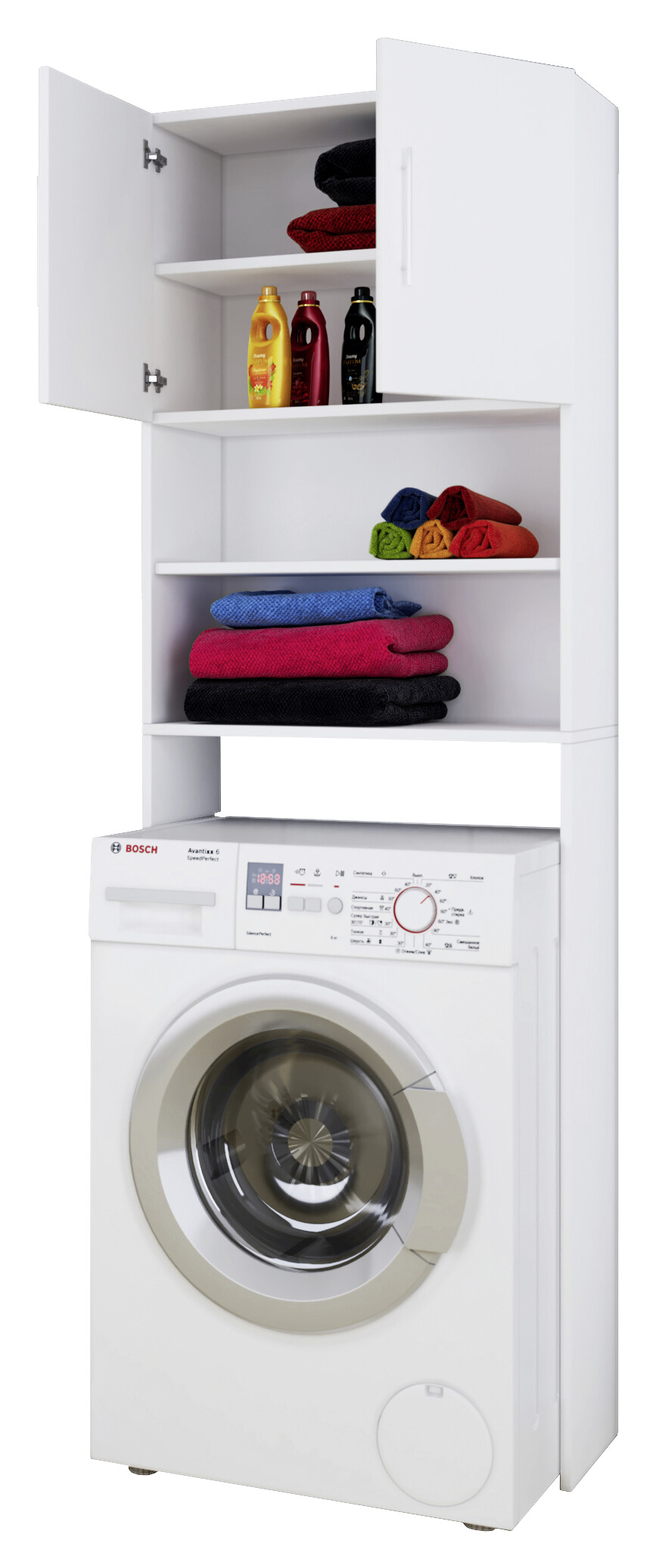 Überbauschrank Jutas weiß B/H/T: ca. 64x190x25 cm