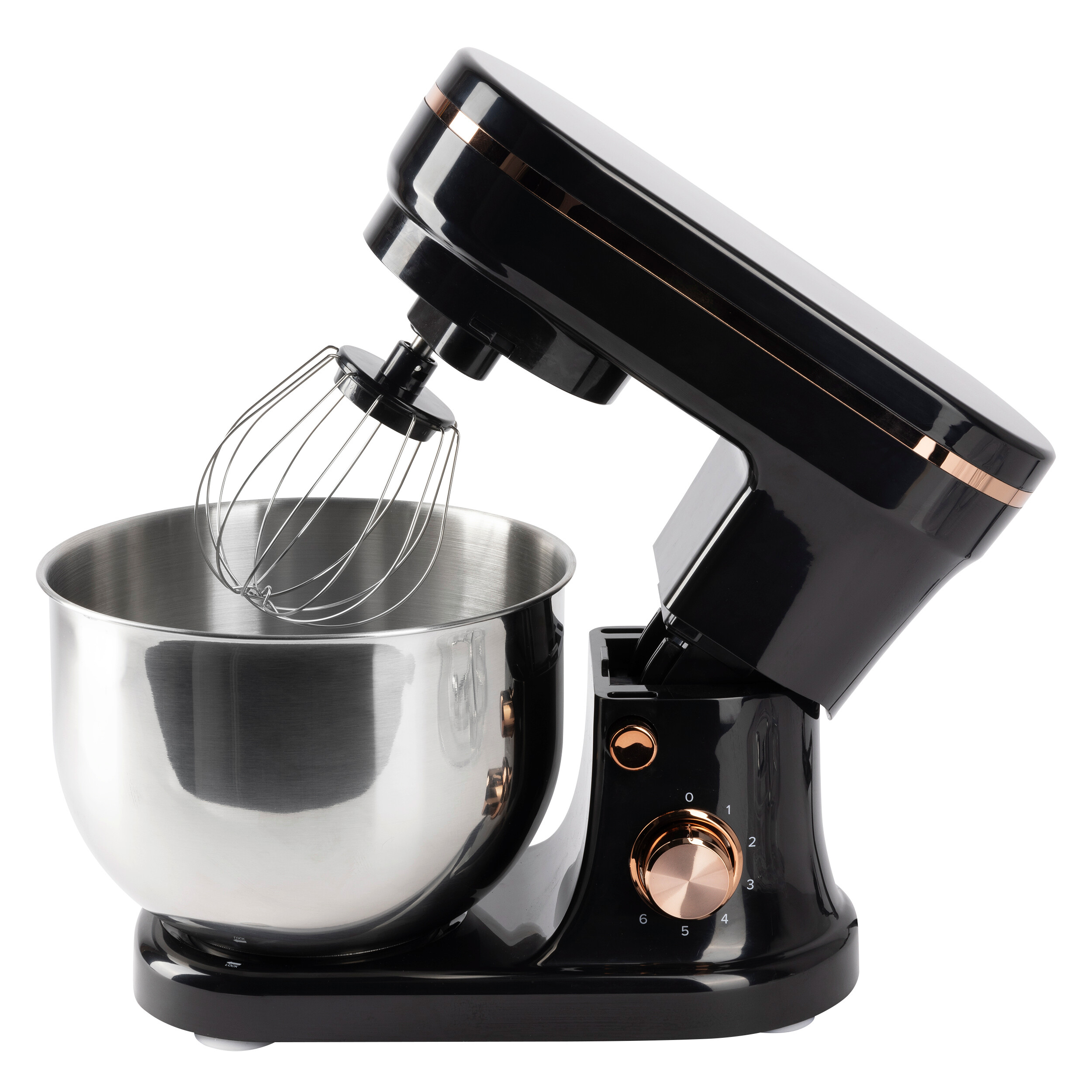 BERGNER Küchenmaschine silber schwarz Edelstahl B/H/L: ca. 25x32,5x39 cm