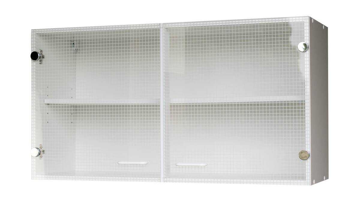Glashängeschrank weiß matt B/H/T: ca. 100x53x35 cm Glashängeschrank weiß matt B/H/T: ca. 100x53x35 cm