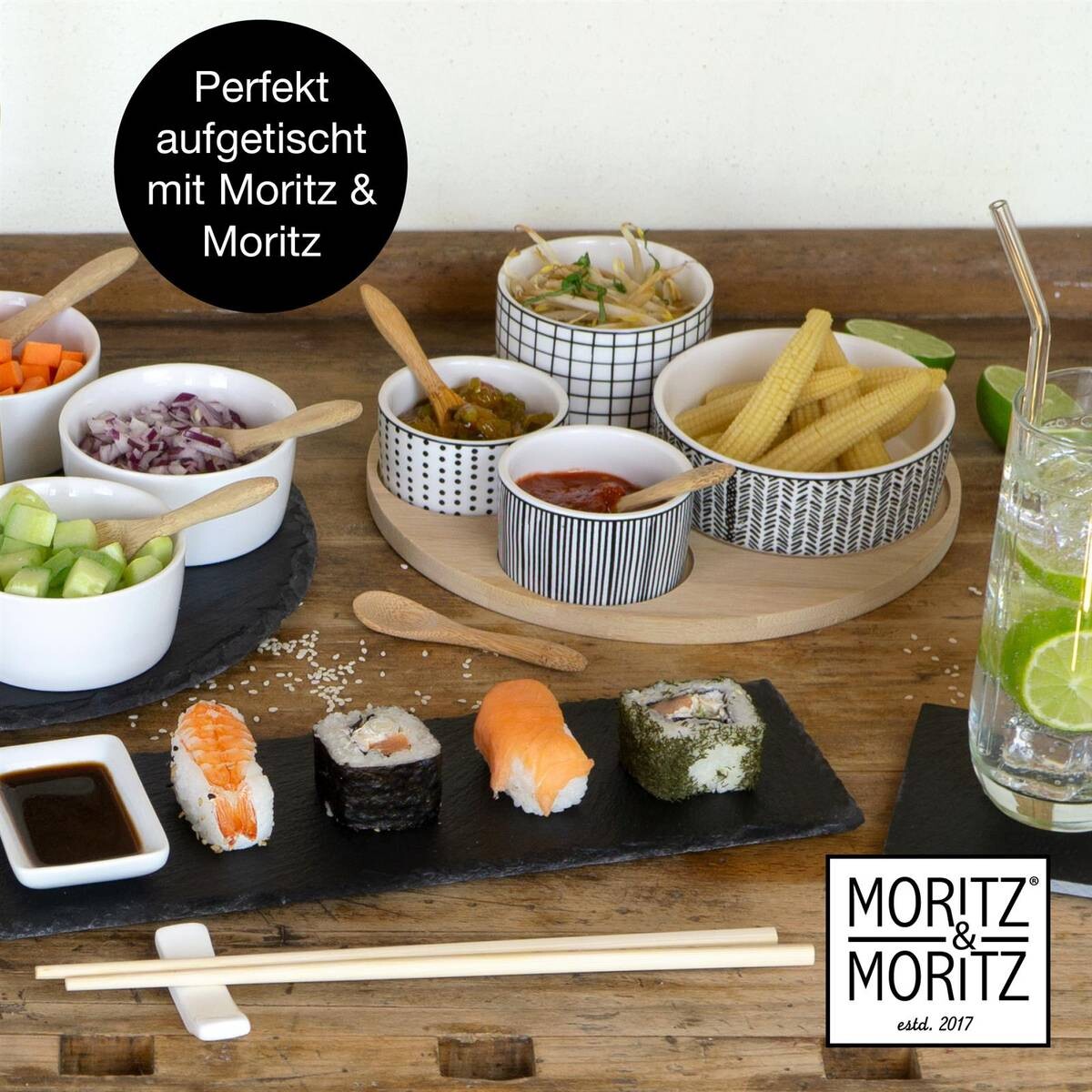 Moritz & Moritz Servierset weiß Keramik