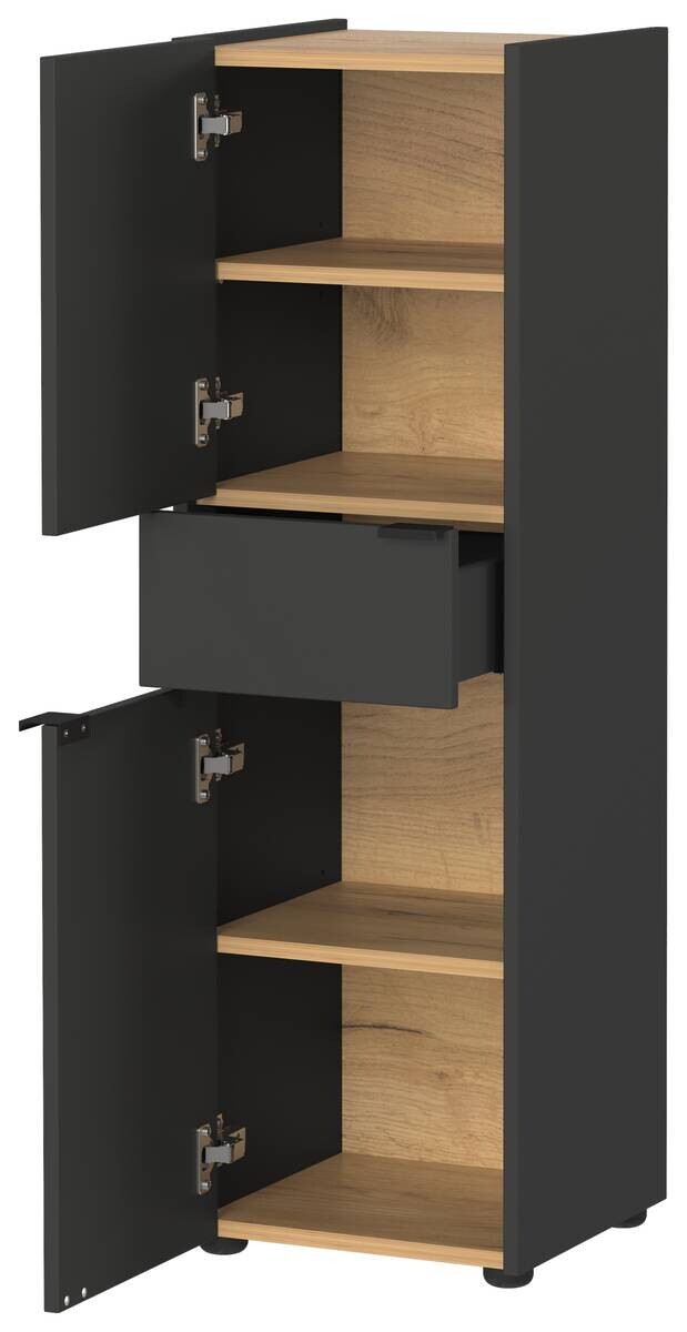 Schrank 4498-549 Graphit Eiche Navarra Nachbildung B/H/T: ca. 34x111x34 cm
