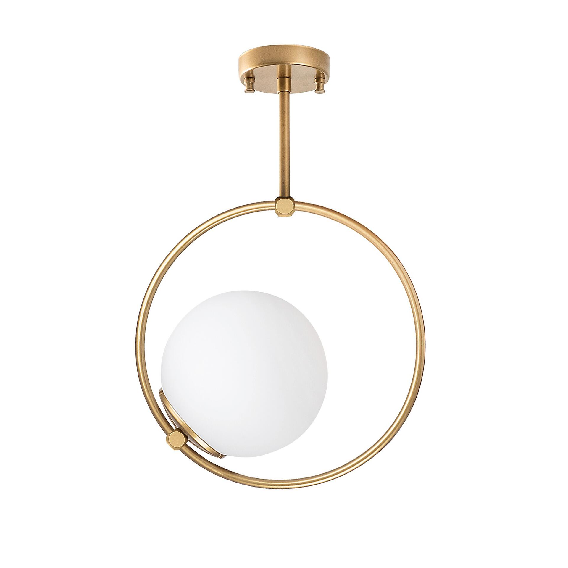 Opviq Deckenleuchte Dolunay-3903 gold B/H/T/L: ca. 26x39x15x26 cm E27 1 Brennstellen