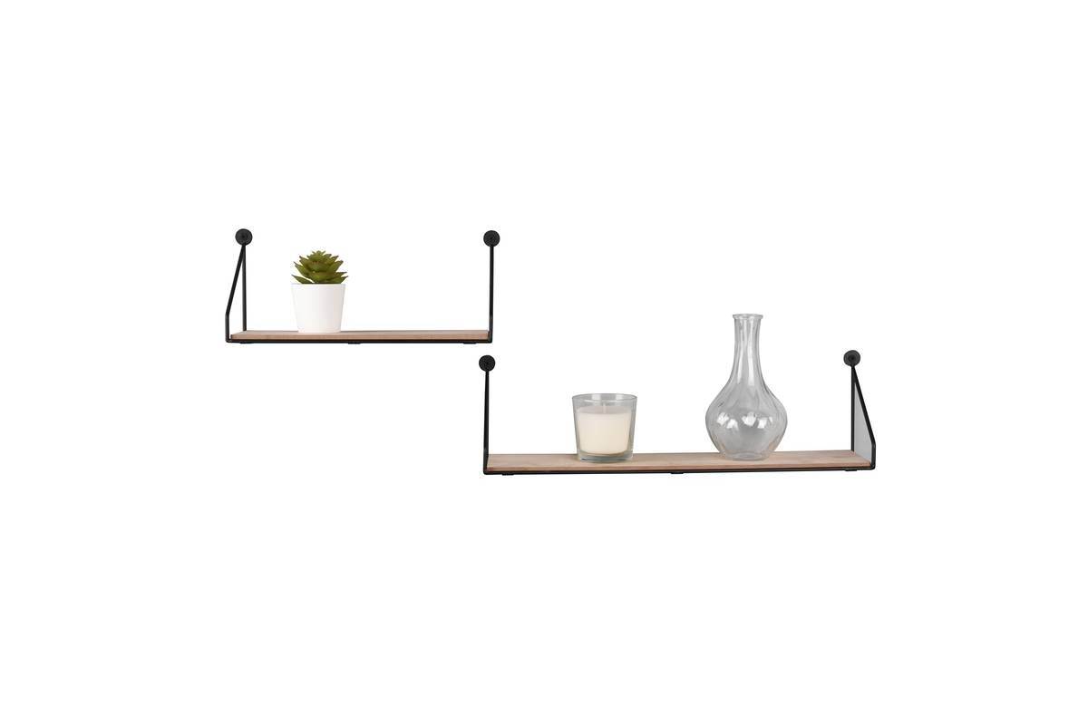 Wandregal Sabrina schwarz B/H/T: ca. 30x13x11 cm