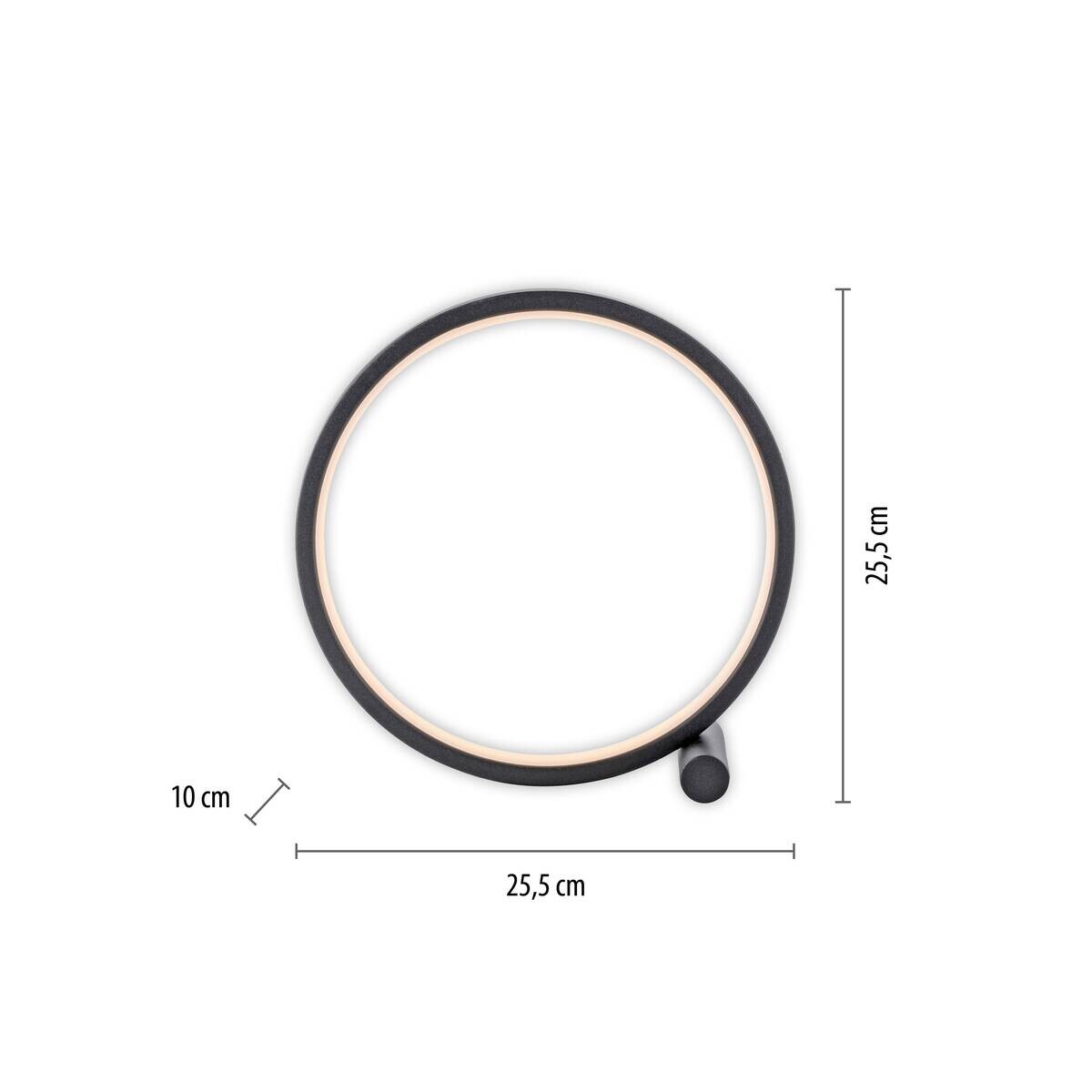 Just Light LED Tischleuchte Mini-Ritus schwarz Eisen D: ca. 25 cm 1 Brennstellen