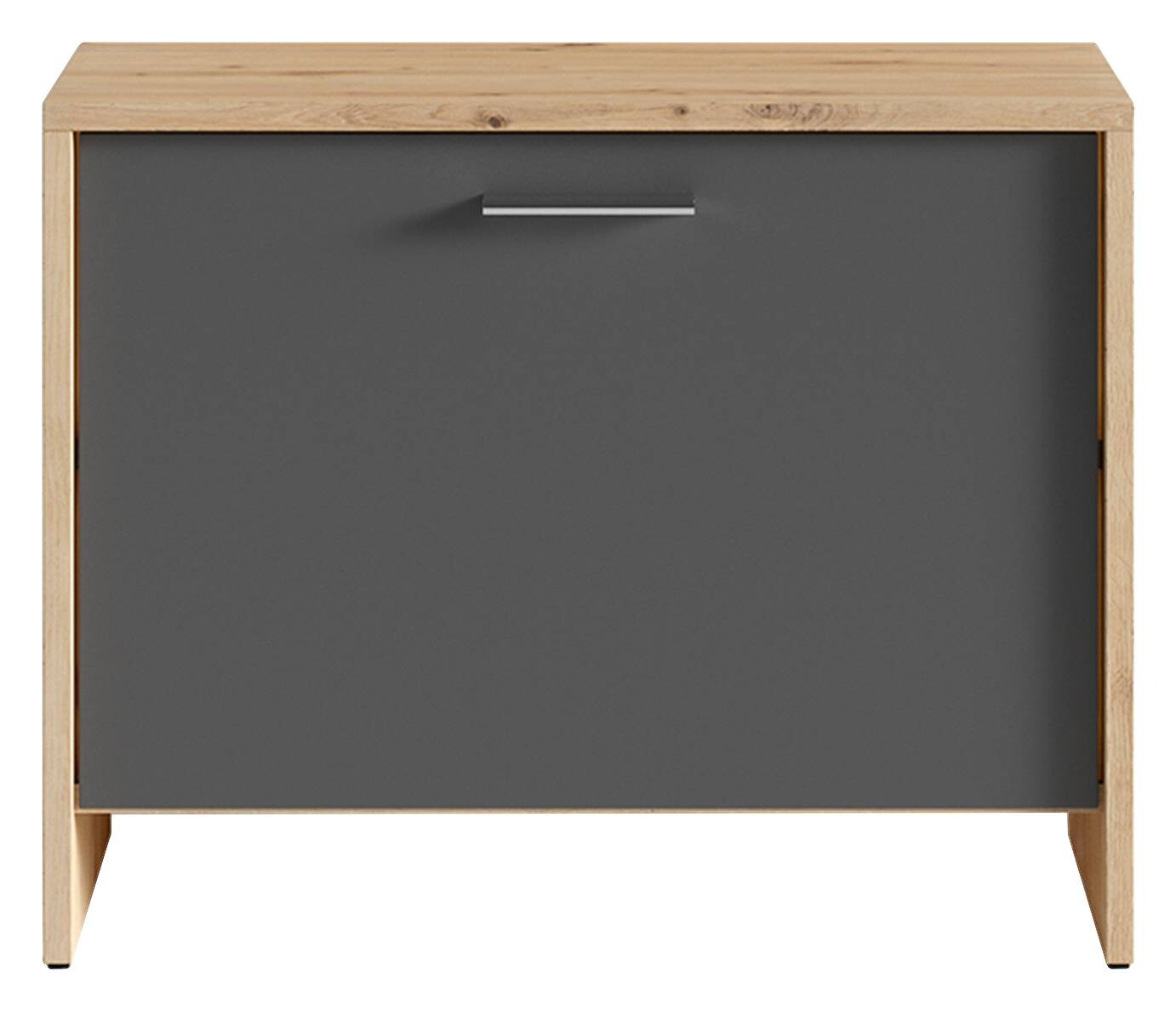 Sitzbank BEN Eiche Nachbildung anthrazit B/H/T: ca. 60x48x35 cm