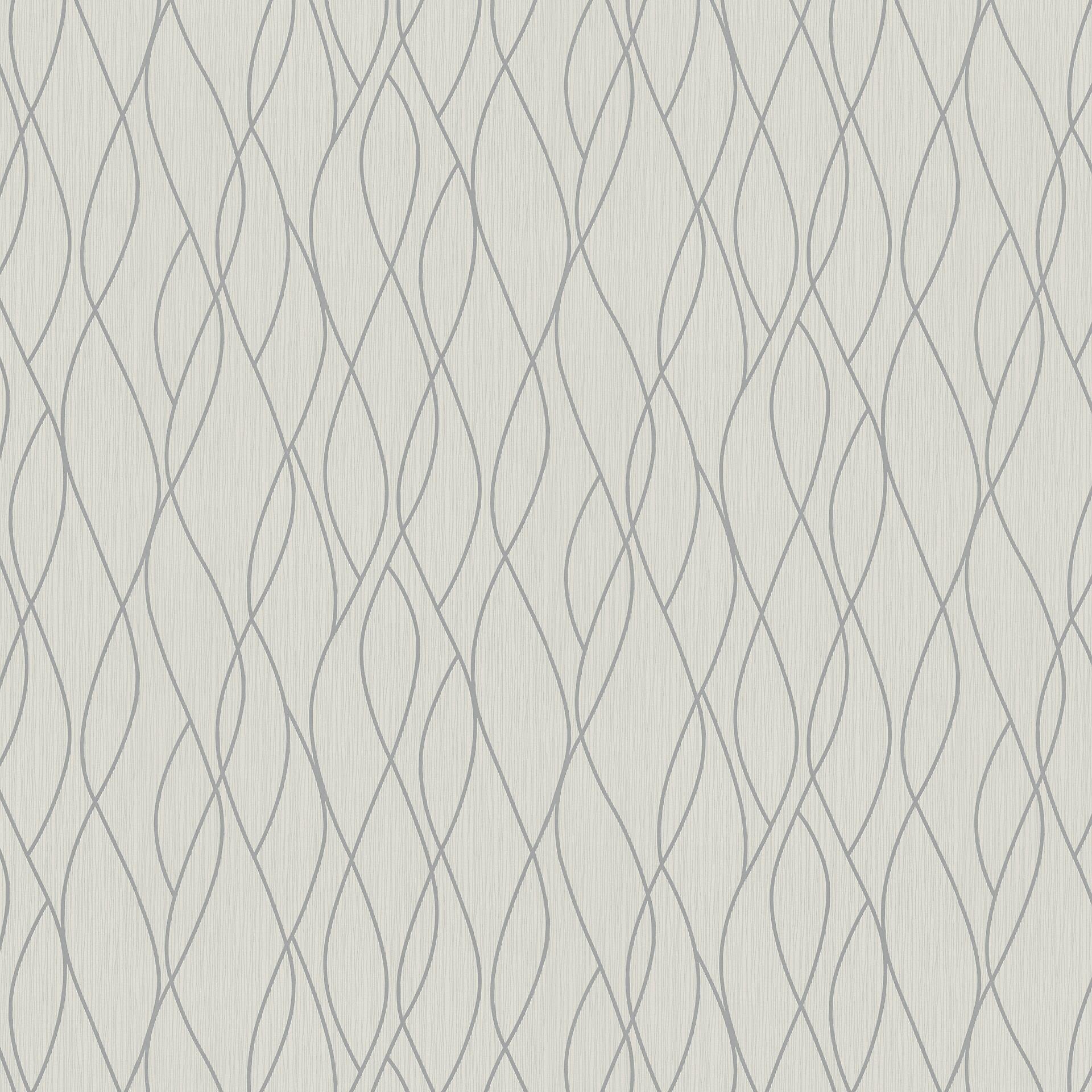 Vinyltapete Grafik Silbergrau B/L: ca. 53x1005 cm