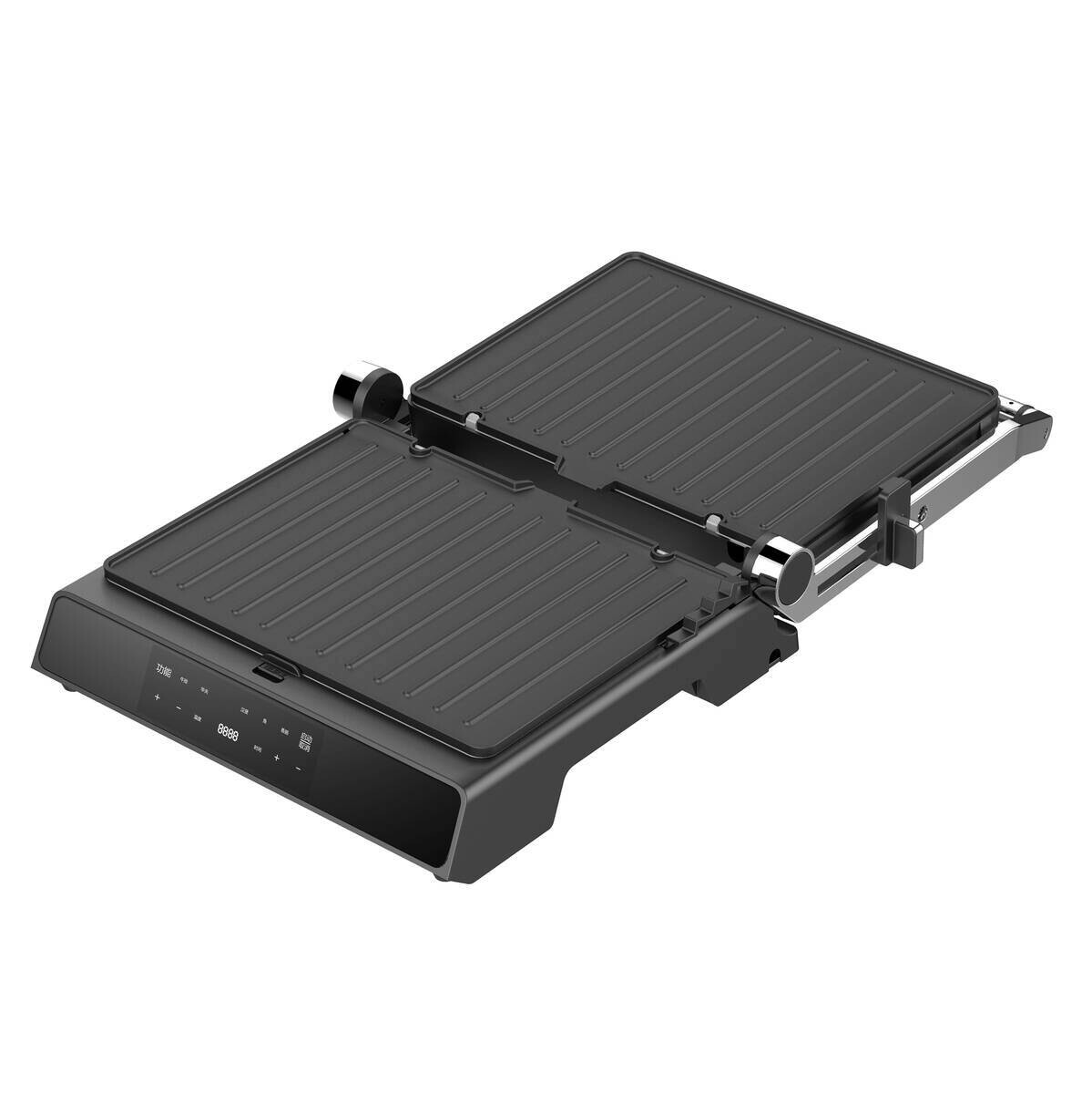 Emerio Kontaktgrill schwarz Edelstahl B/H/L: ca. 34x14,5x35 cm