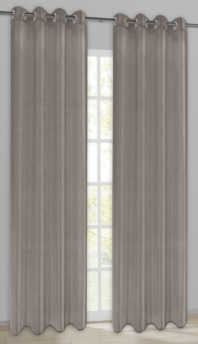 Ösenvorhang Eve taupe B/L: ca. 140x245 cm