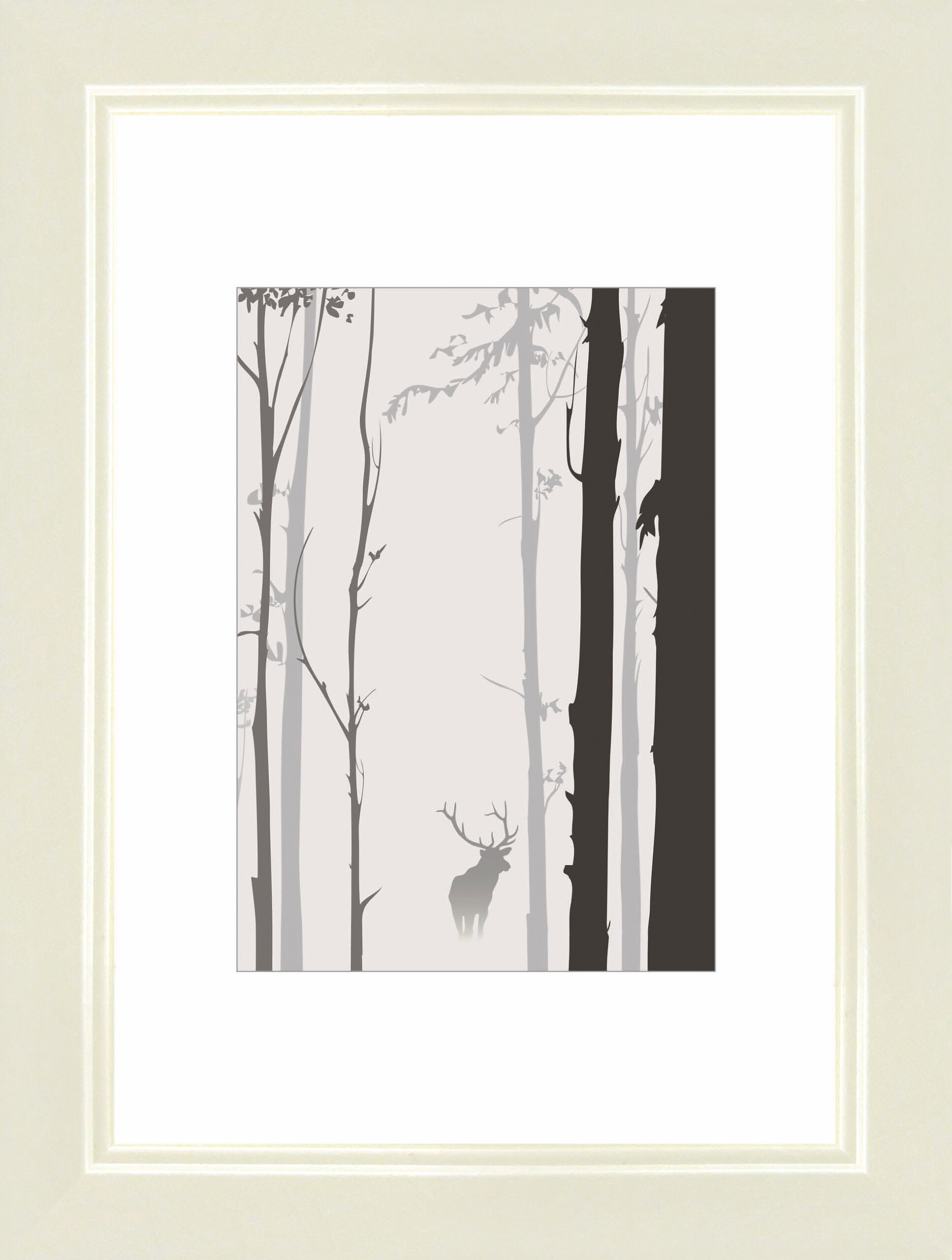 Bilderrahmen weiß Holz B/H/L: ca. 10,5x15x2 cm