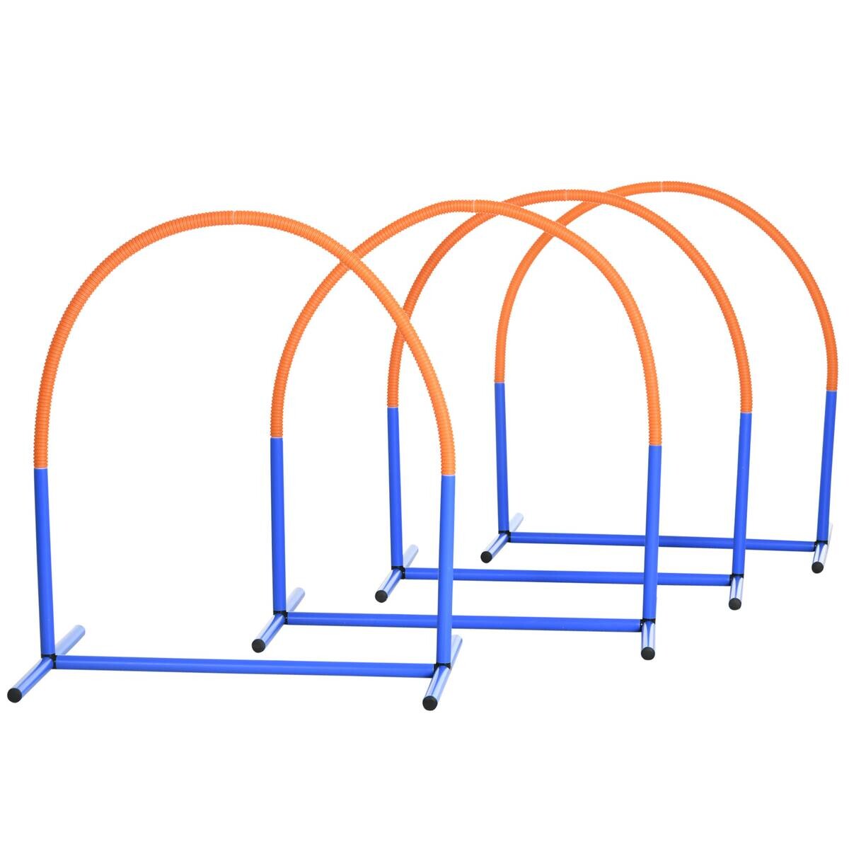 PawHut Hunde-Agility-Set orange Kunststoff B/H/L: ca. 64x95x88 cm