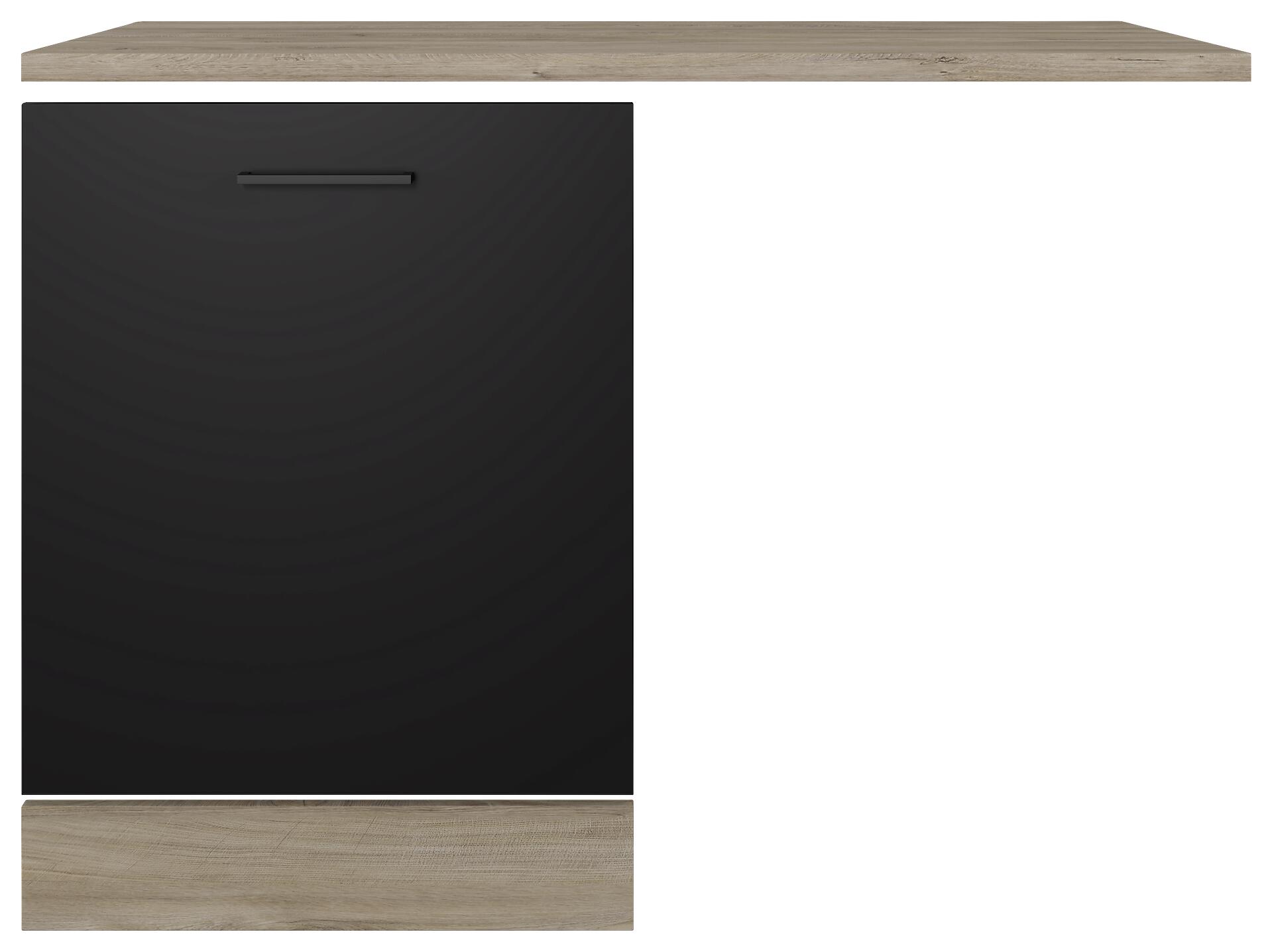 Geschirrspüler- Frontset Capri schwarz matt B/H/T: ca. 110x85x60 cm