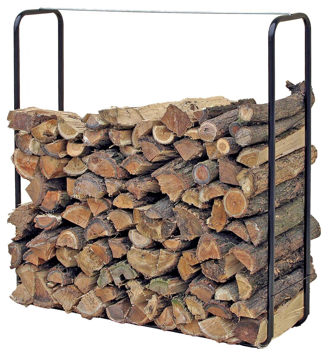 Kaminholz-Stapelhilfe schwarz B/H/T: ca. 100x100x26 cm