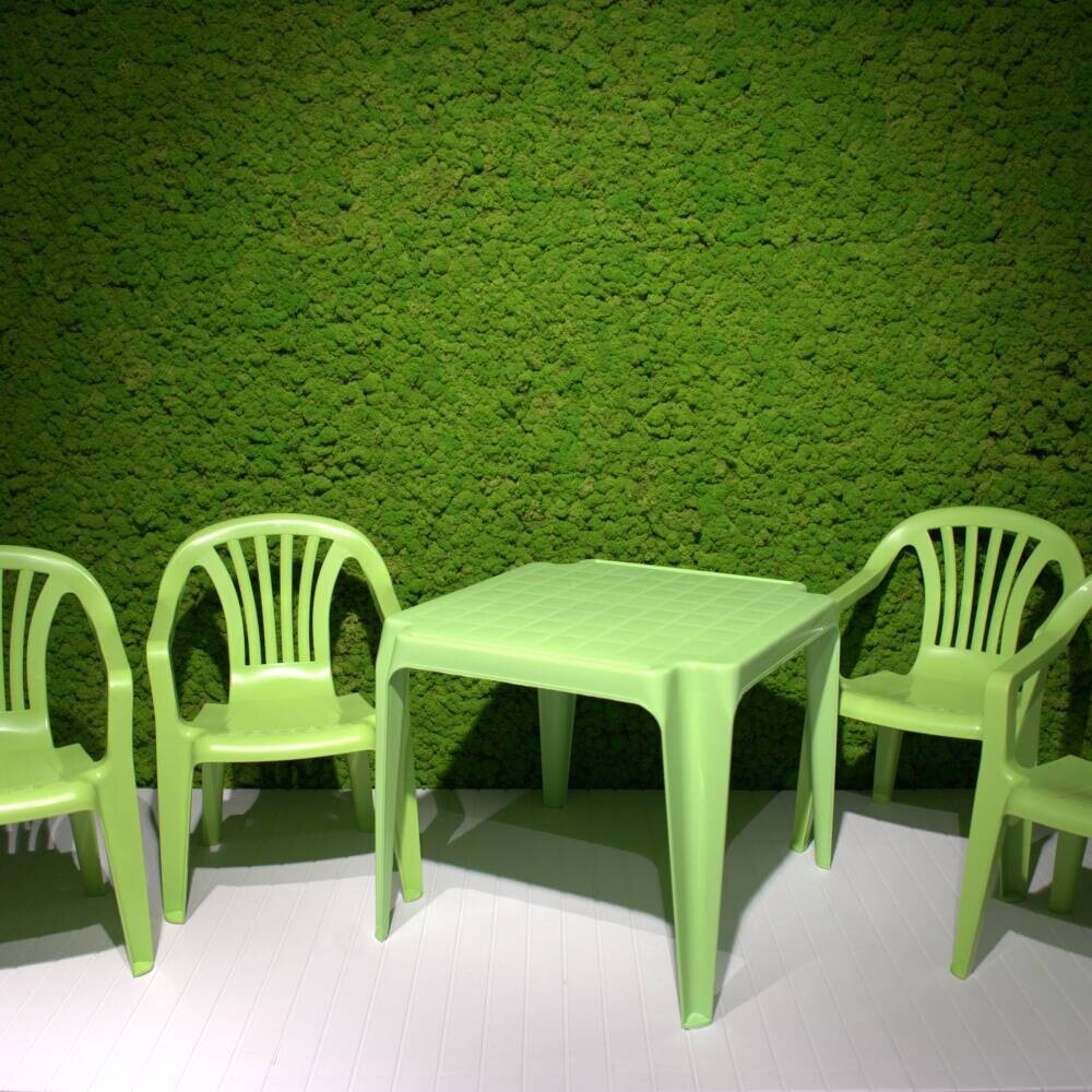 ProGarden Kindermöbel-Set grün Kunststoff B/H/L: ca. 38x53x43 cm