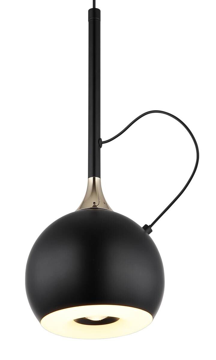 GLOBO Pendelleuchte mattschwarz gold Metall H/D: ca. 150x12 cm 1.0 Brennstellen