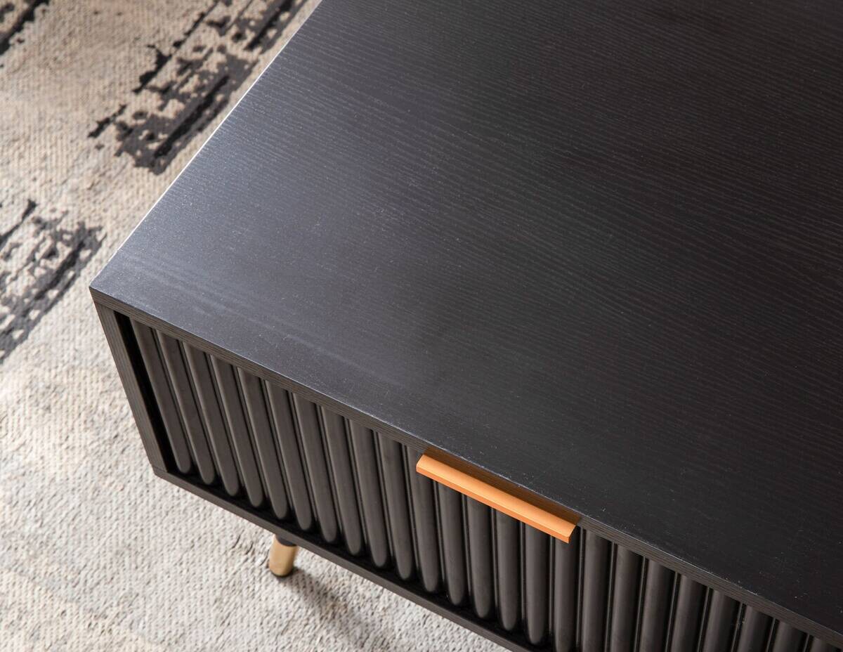 Wohnling Couchtisch schwarz B/H/T: ca. 110x43x60 cm