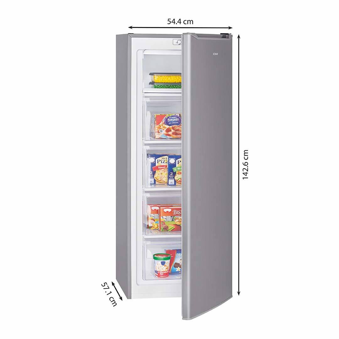 Bomann Gefrierschrank GS 7340 Inox B/H/T: ca. 54x143x57 cm