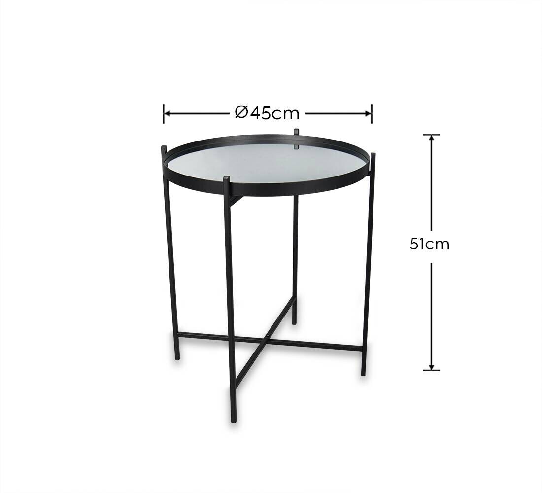 Beistelltisch Verena schwarz H/D: ca. 51x45 cm