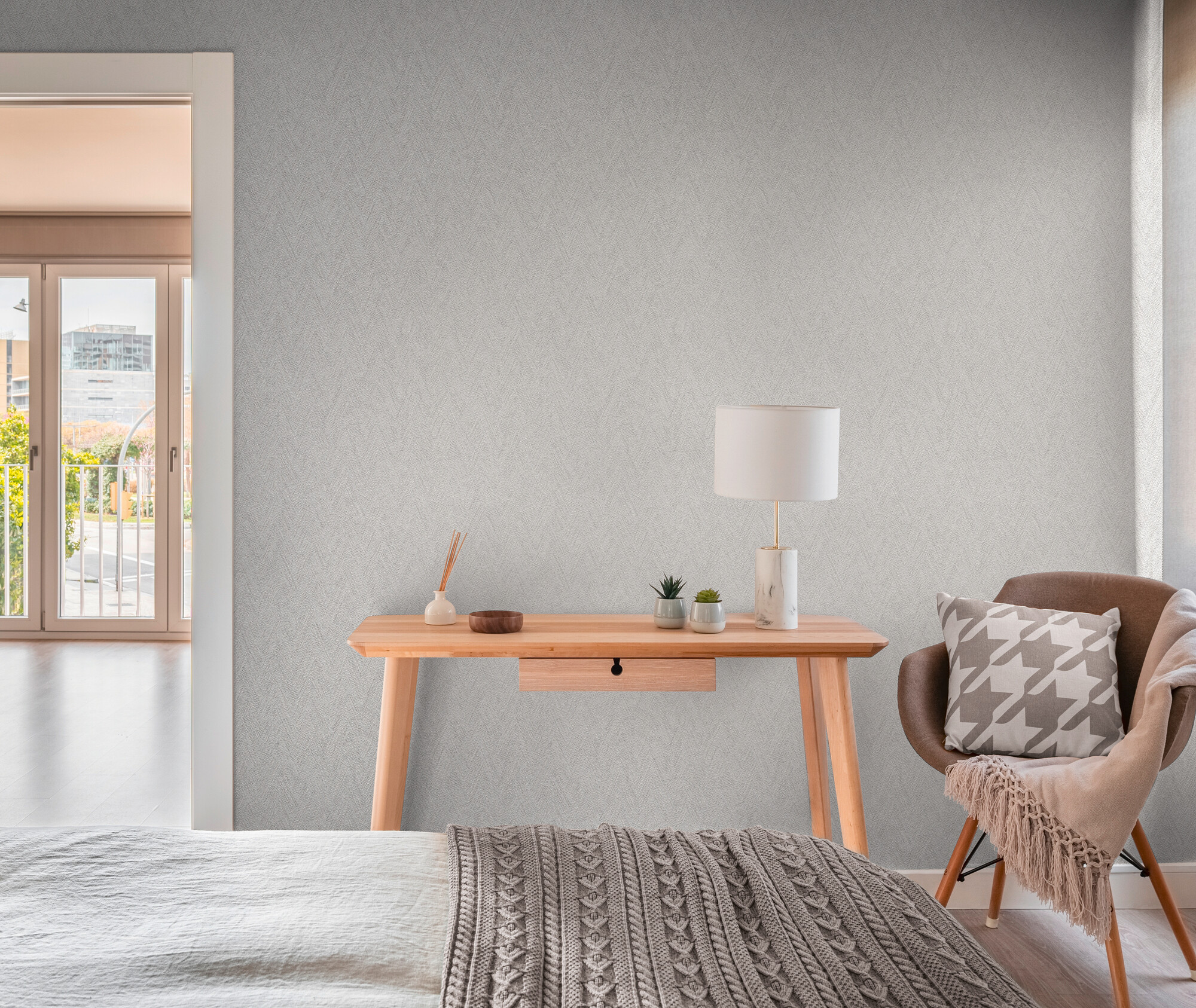 A.S.Creation Vliestapete grau blau B/H/D: ca. 53x1005x8,5 cm