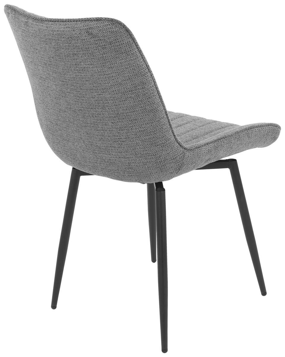 Stuhl Newport, 4er-Set grau Microfaser B/H/T: ca. 54x85x63 cm