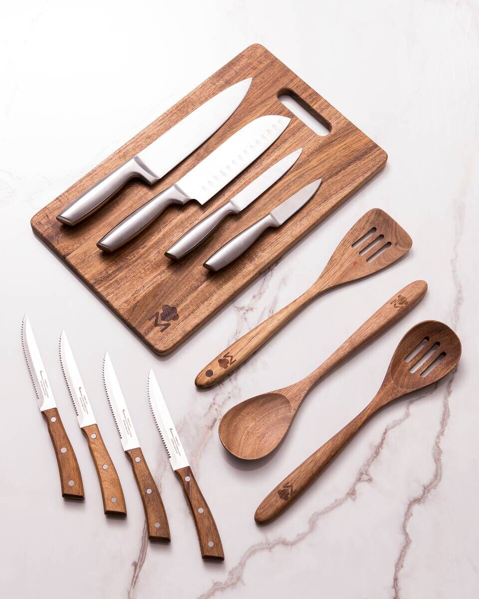 MASTERPRO Küchenwerkzeug-Set SMART braun Holz