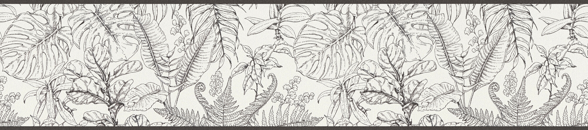 A.S.Creation Bordüre weiß schwarz B/H/D: ca. 17x500x6,8 cm