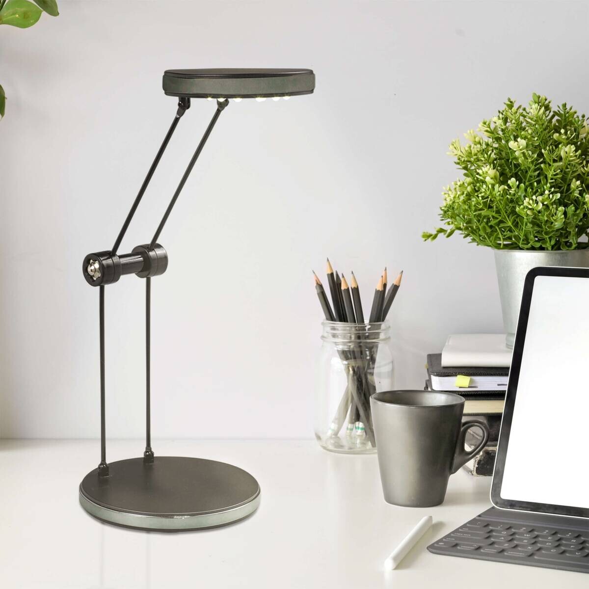 Näve Leuchten LED-Tischleuchte schwarz Metall Kunststoff B/H/T/D: ca. 9,5x30x9,5x9,5 cm